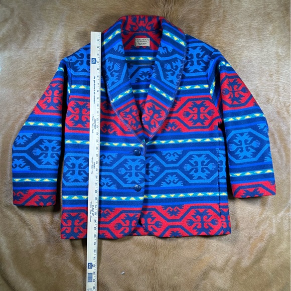 Vintage Knockabouts by Pendleton Aztec Navajo Print Thick Wool Blend Jacket - Picture 3 of 10